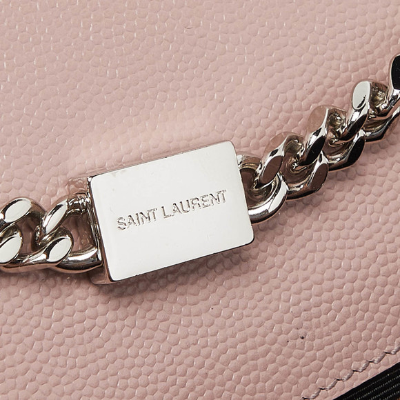Saint Laurent Pink Leather Small Monogram Kate Wallet on Chain - Picture 7 of 8